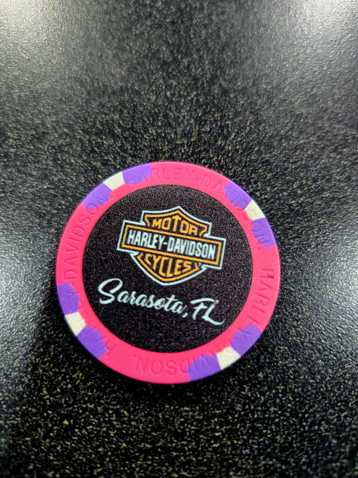 PINK MERMAID ADRENALINE HARLEY-DAVIDSON POKER CHIP