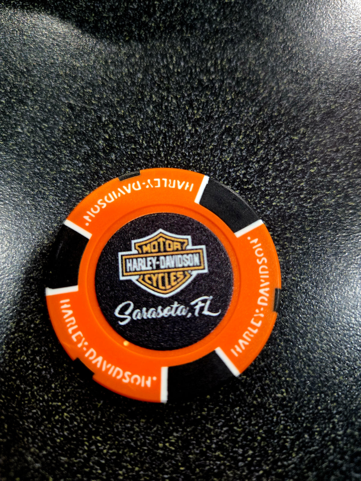 ORANGE MERMAID ADRENALINE HARLEY-DAVIDSON POKER CHIP