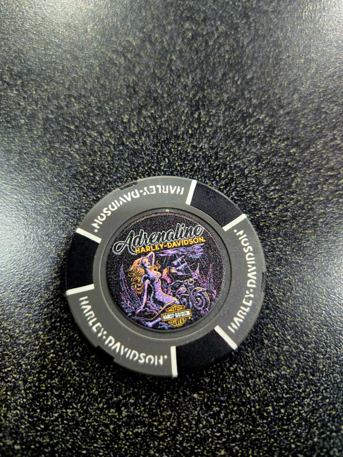 GREY MERMAID ADRENALINE HARLEY-DAVIDSON POKER CHIP