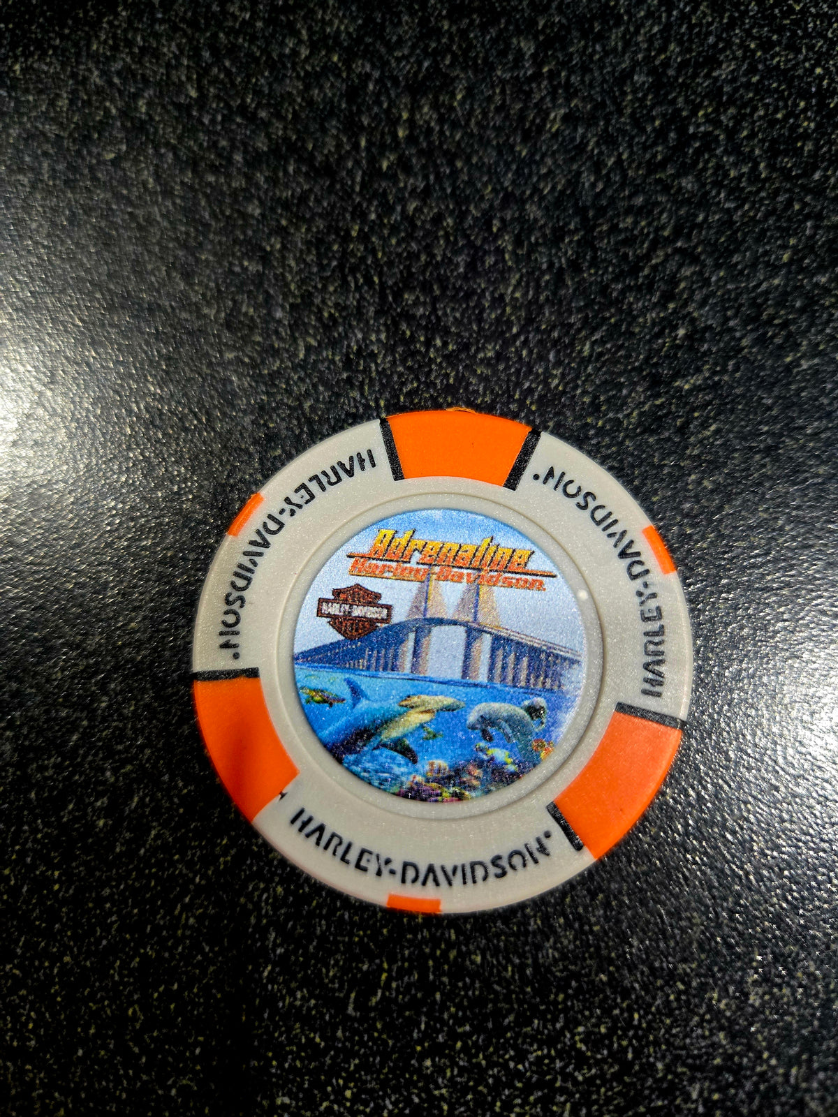 GREY MARINE ADRENALINE HARLEY-DAVIDSON POKER CHIP