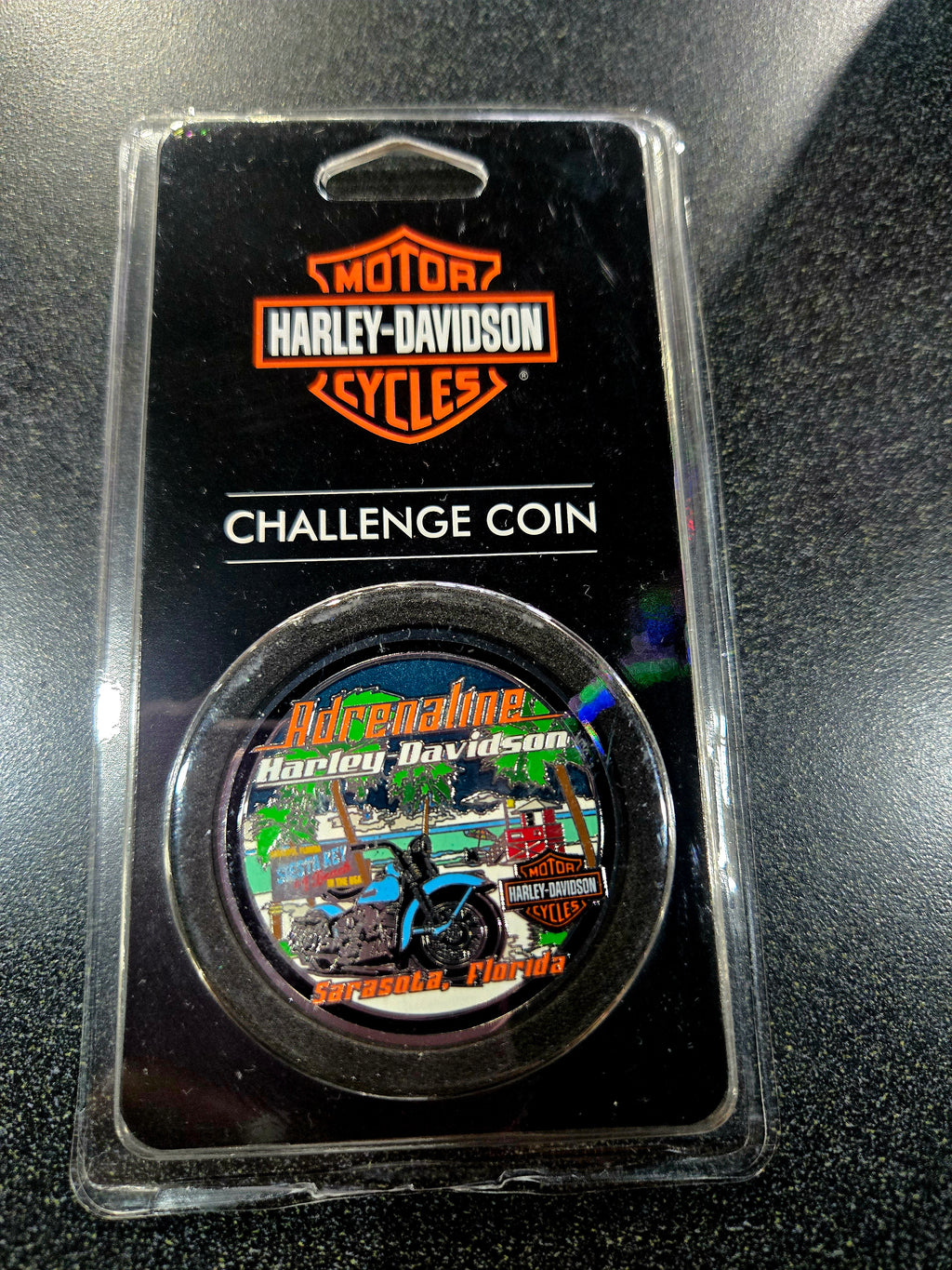 ADRENALINE HARLEY-DAVIDSON CHALLENGE COIN
