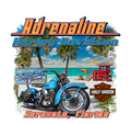 LIGHT BLUE SIESTA KEY ADRENALINE HARLEY-DAVIDSON POKER CHIP